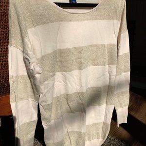 M Old Navy Maternity Tunic pink w metallic gold